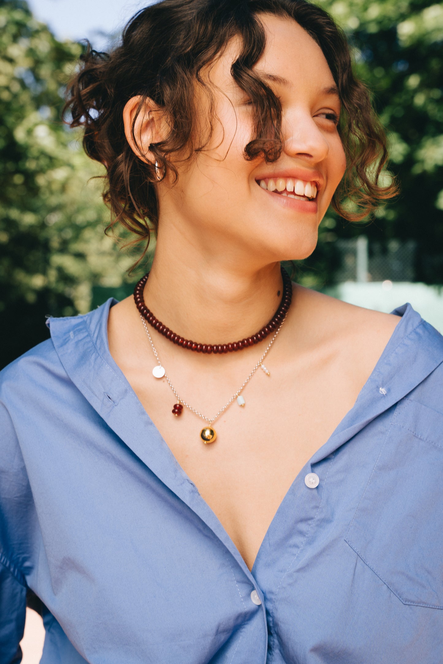 Chalcedon Gemstone Choker Manon