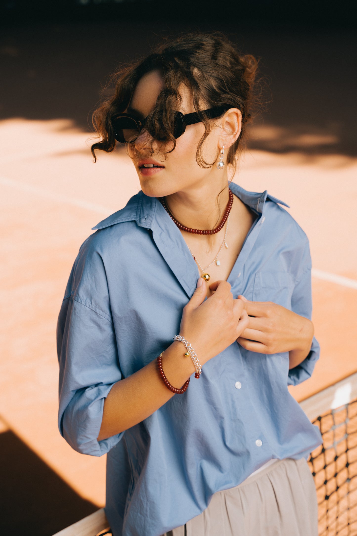Chalcedon Gemstone Choker Manon