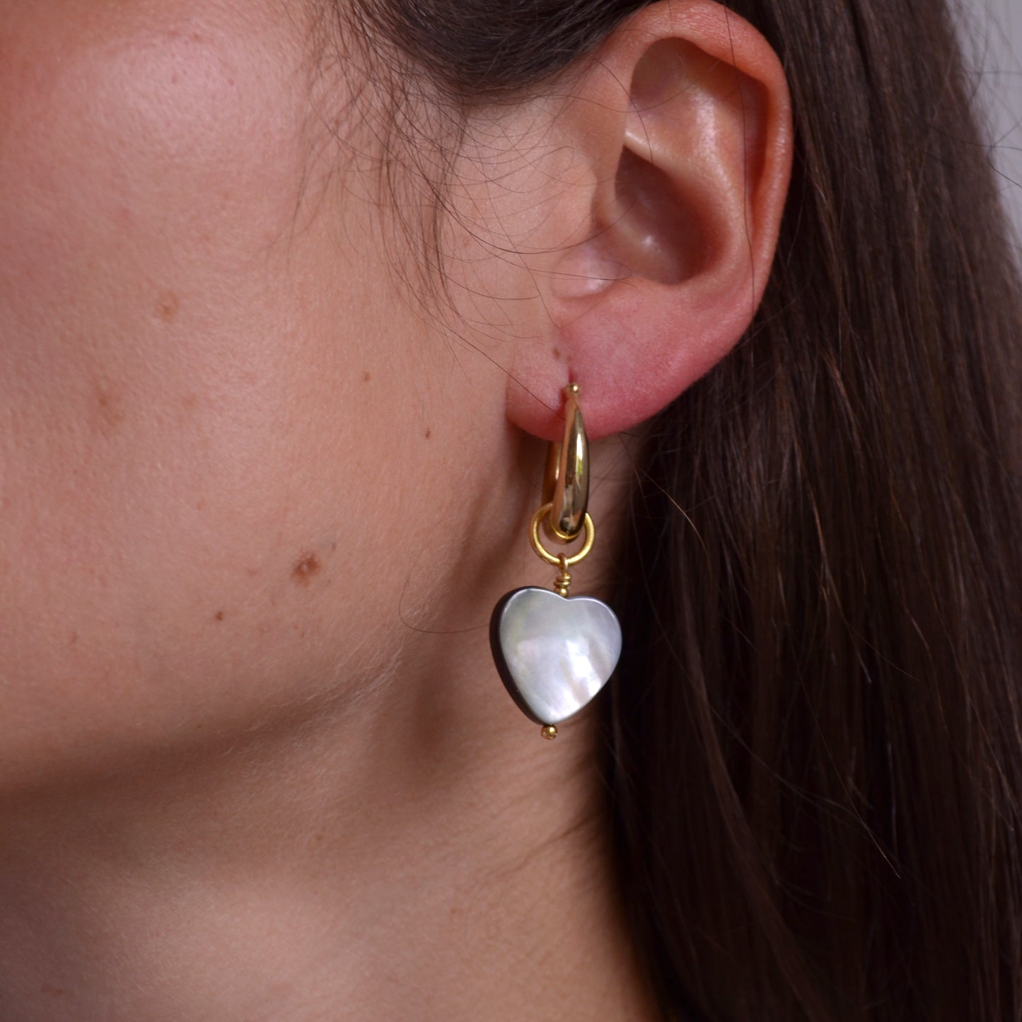 Mother of Pearl Heart Pendant