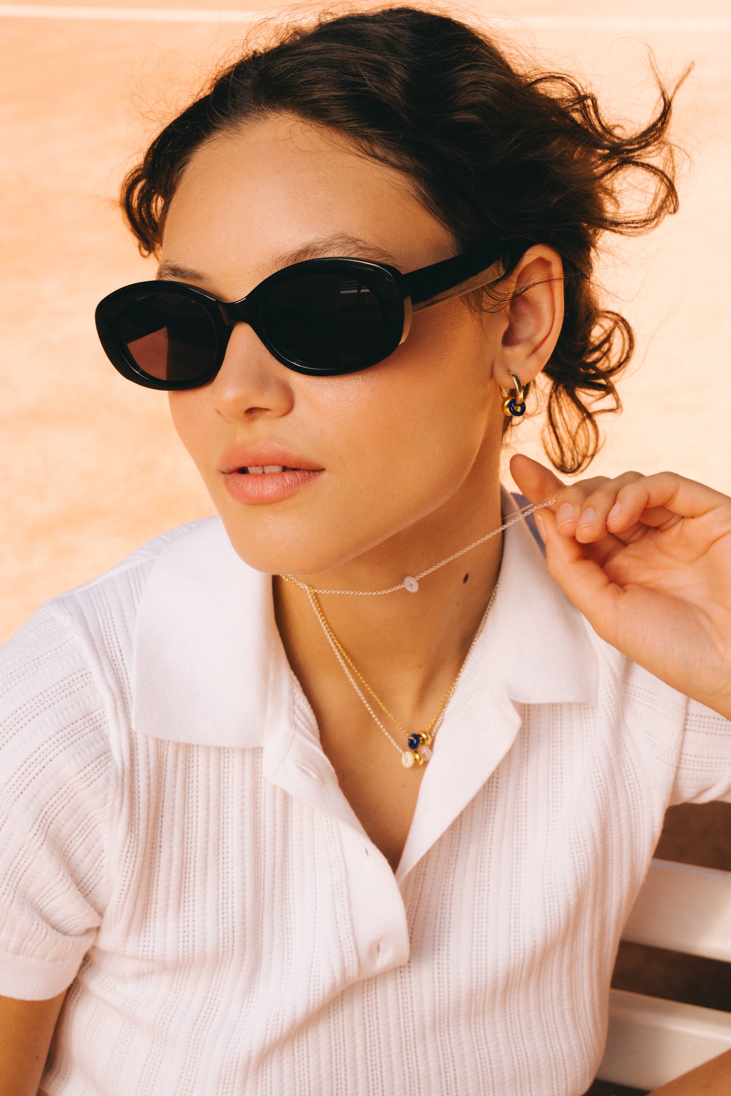 Sparkling Hoops Nola mit Gemstone Donuts Gold