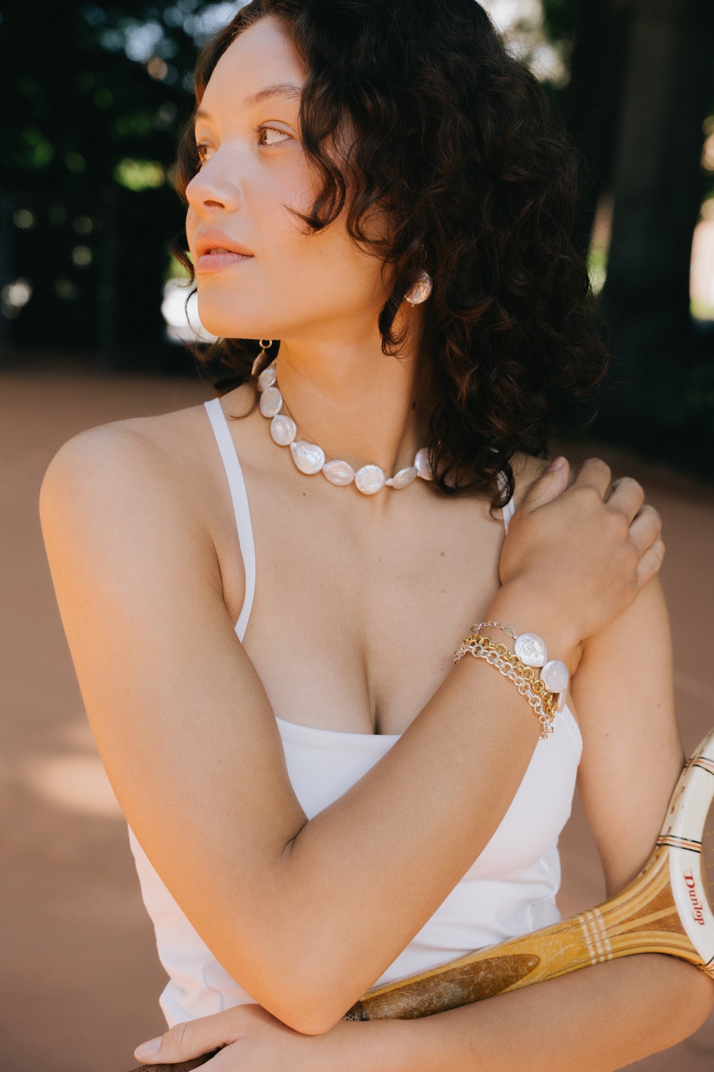 Coin Freshwater Pearl Choker Serena