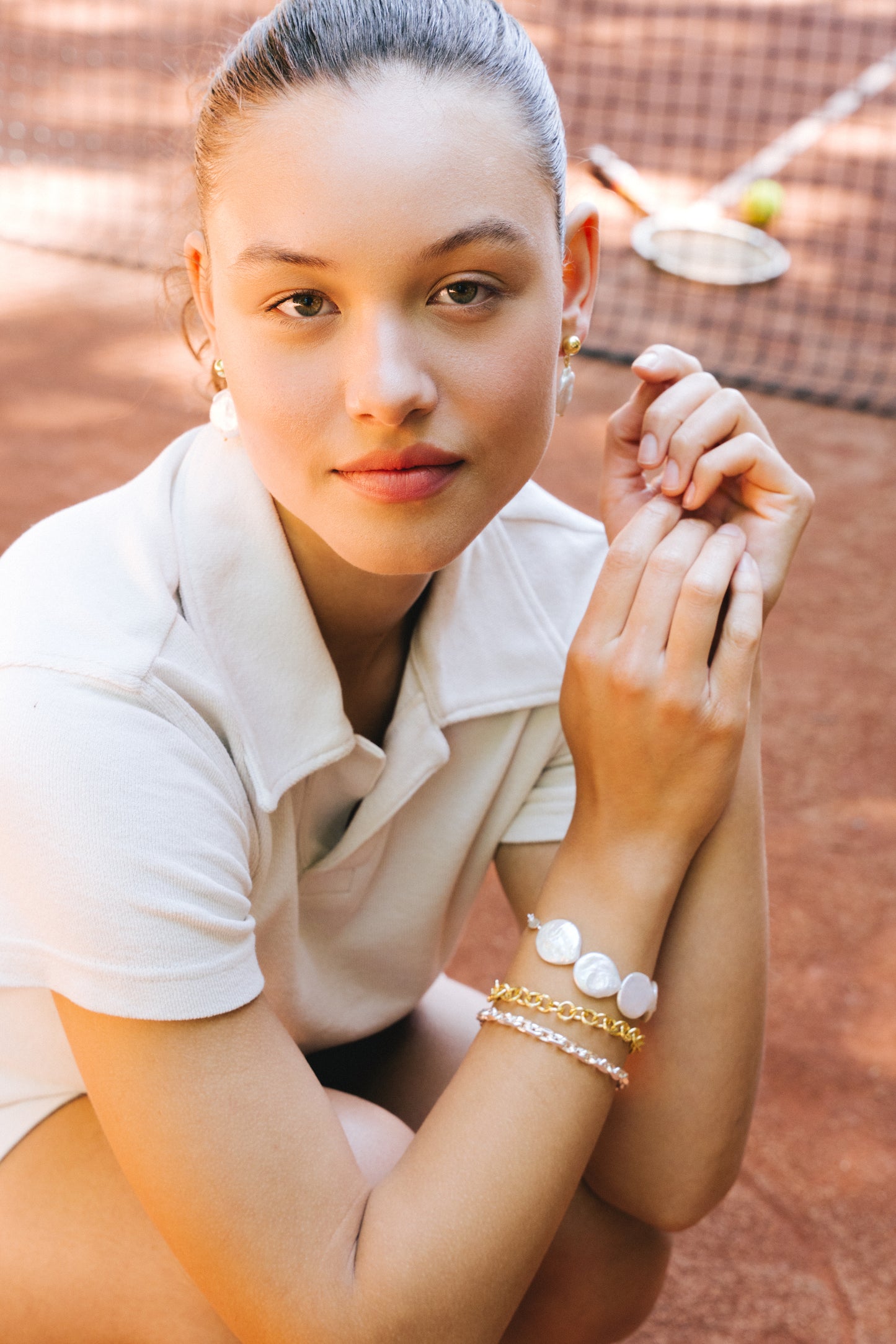 Coin Pearl Earrings Martina