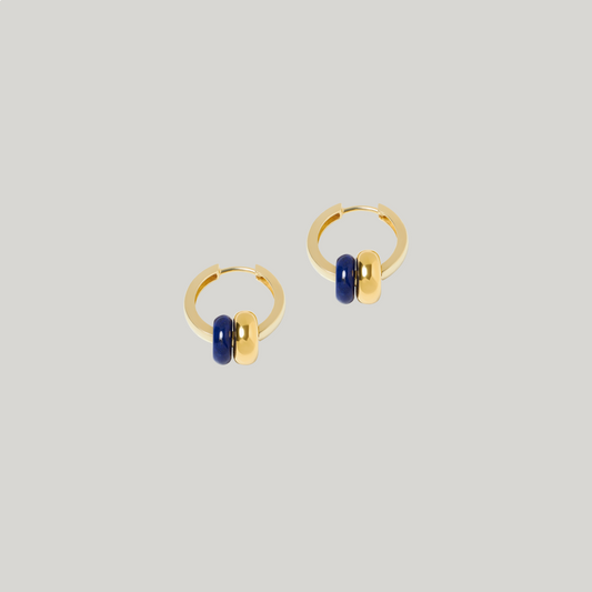 Plain Hoops Lily mit Gemstone Donuts Gold