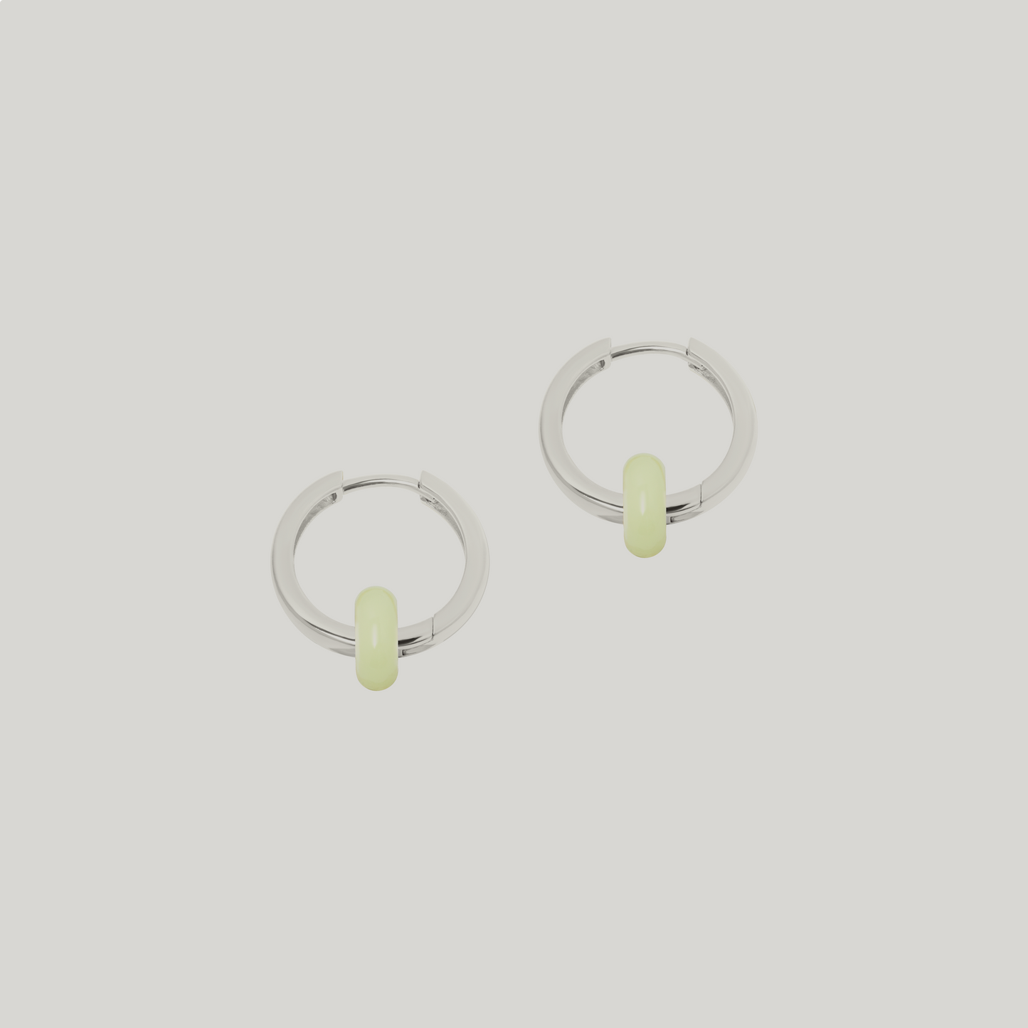 Plain Hoops Lily mit Gemstone Donuts Silber