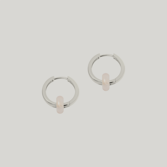 Plain Hoops Lily mit Gemstone Donuts Silber