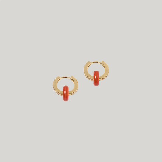 Sparkling Hoops Nola mit Gemstone Donuts Gold