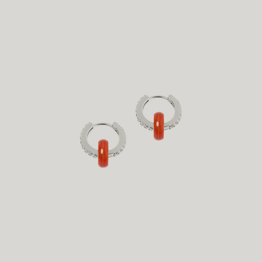 Sparkling Hoops Nola mit Gemstone Donuts Silber