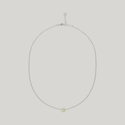 Donut Necklace Suki Gemstone Silber
