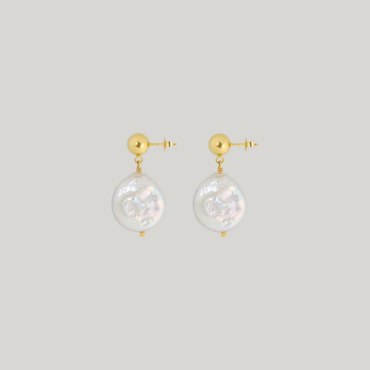 Coin Pearl Earrings Martina