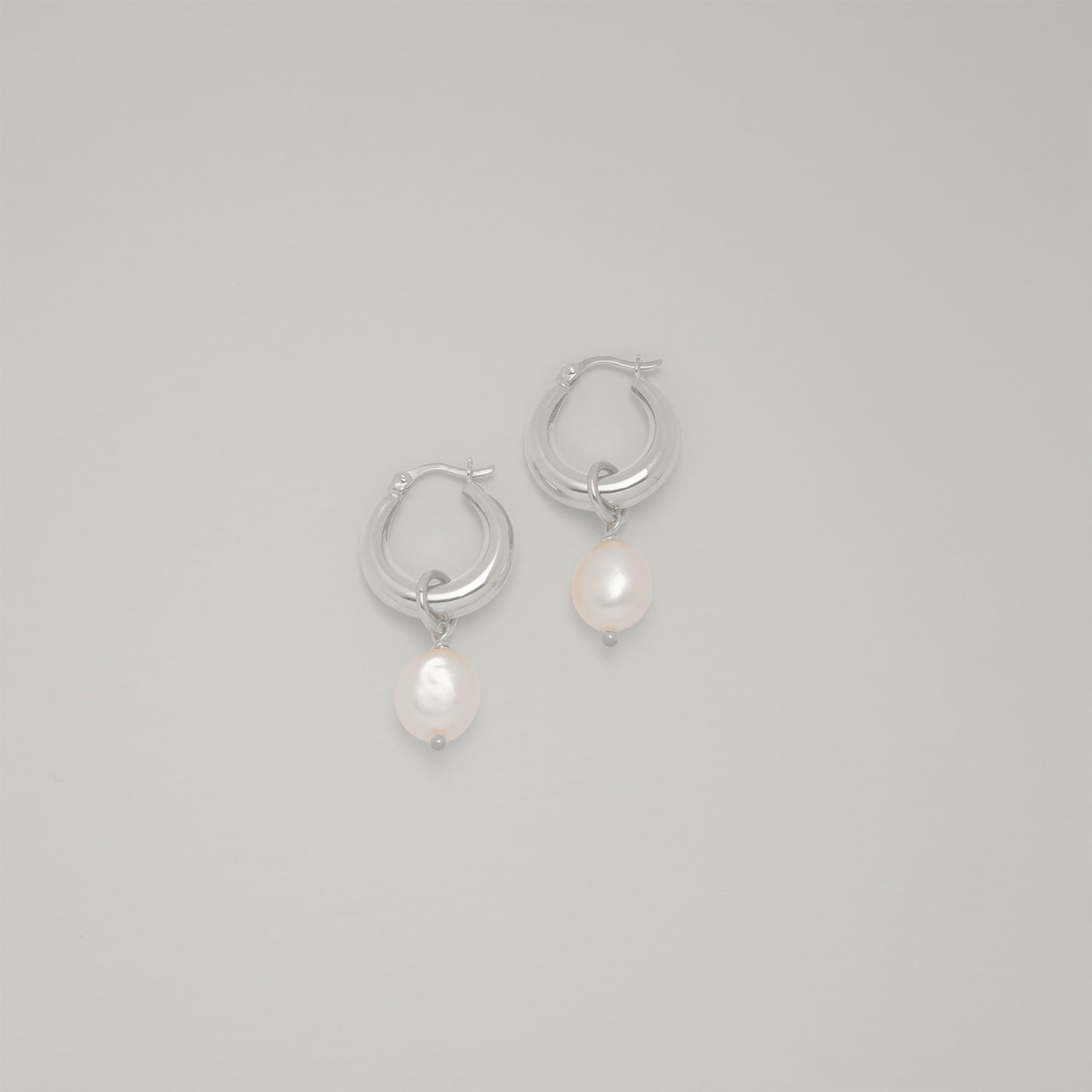 Marta Hoops with Pearl Pendant
